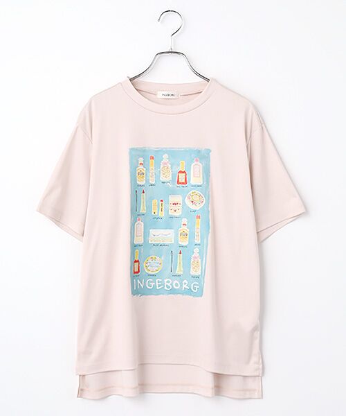 INGEBORG / インゲボルグ Tシャツ | コスメティックワンポイントpt.カットソー（ピンク）