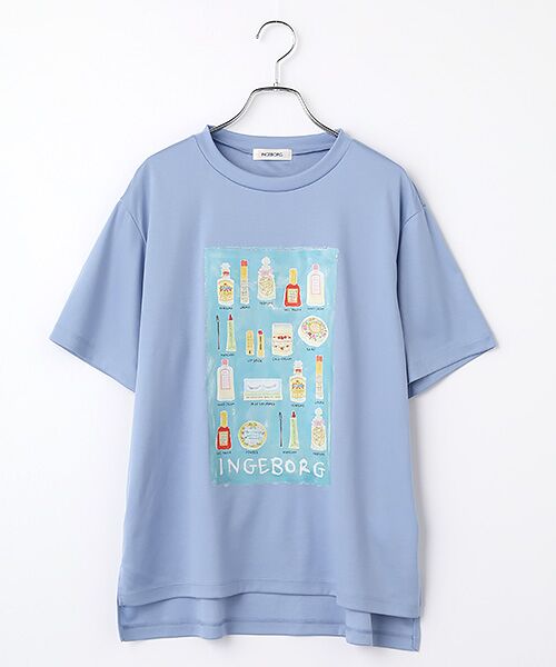 INGEBORG / インゲボルグ Tシャツ | コスメティックワンポイントpt.カットソー（ブルー）