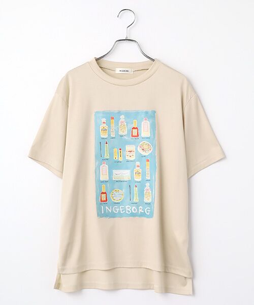 INGEBORG / インゲボルグ Tシャツ | コスメティックワンポイントpt.カットソー（ベージュ）