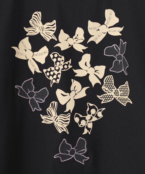 INGEBORG / インゲボルグ Tシャツ | リボンワンポイントpt.フリルスリーブカットソー | 詳細1