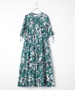 INGEBORG / インゲボルグ ロング・マキシ丈ワンピース | サマーモノトーンフラワーpt.ワンピース