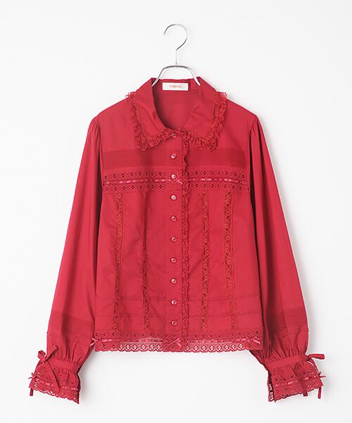 INGEBORG / インゲボルグ その他アウター | コットン水玉pt.ジャケット（アカ）