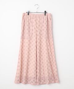 INGEBORG / インゲボルグ その他パンツ | 花柄レース刺繍ワイドパンツ