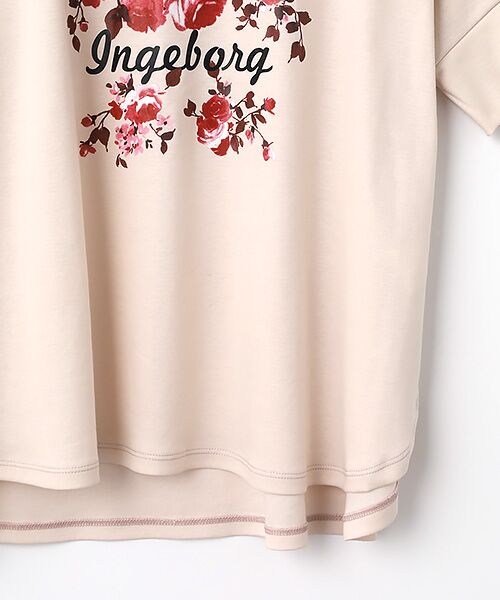 INGEBORG / インゲボルグ Tシャツ | サマーモノトーンフラワーワンポイントpt.カットソー | 詳細5