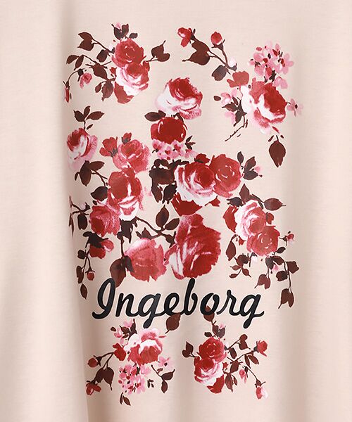 INGEBORG / インゲボルグ Tシャツ | サマーモノトーンフラワーワンポイントpt.カットソー | 詳細6