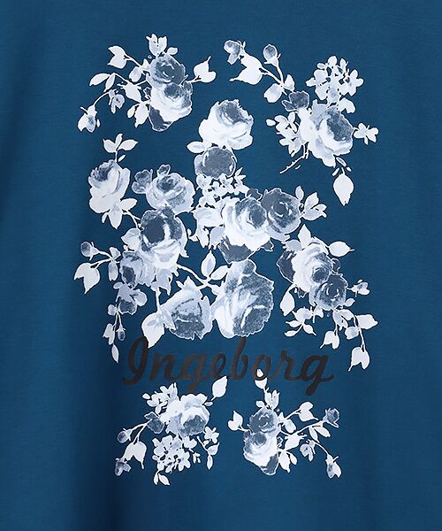 INGEBORG / インゲボルグ Tシャツ | サマーモノトーンフラワーワンポイントpt.カットソー | 詳細8