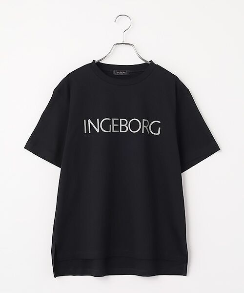 INGEBORG / インゲボルグ Tシャツ | ブランドロゴTシャツ（クロ）