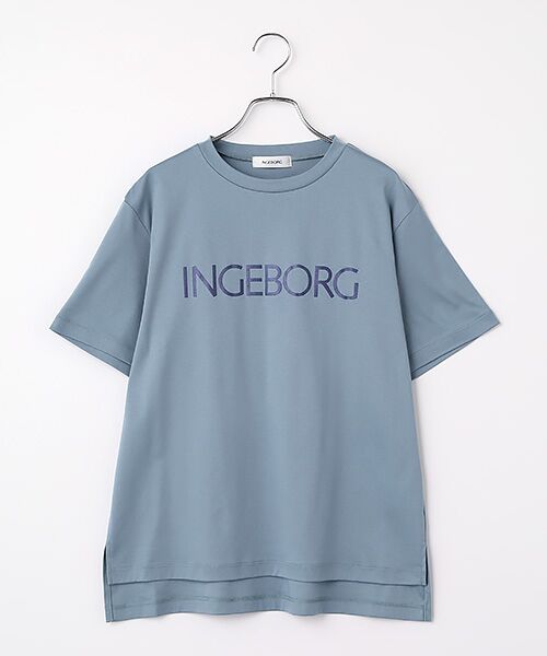 INGEBORG / インゲボルグ Tシャツ | ブランドロゴTシャツ（サックス）