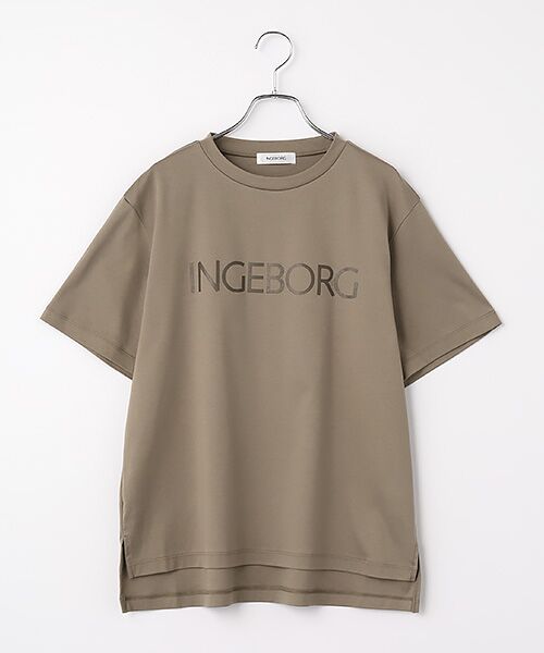 INGEBORG / インゲボルグ Tシャツ | ブランドロゴTシャツ（グレージュ）