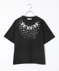 INGEBORG / インゲボルグ Tシャツ | ドット＆リボンプリントTシャツ