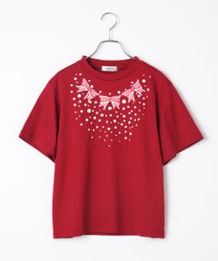 INGEBORG / インゲボルグ Tシャツ | ドット＆リボンプリントTシャツ