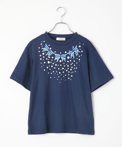 INGEBORG / インゲボルグ Tシャツ | ドット＆リボンプリントTシャツ