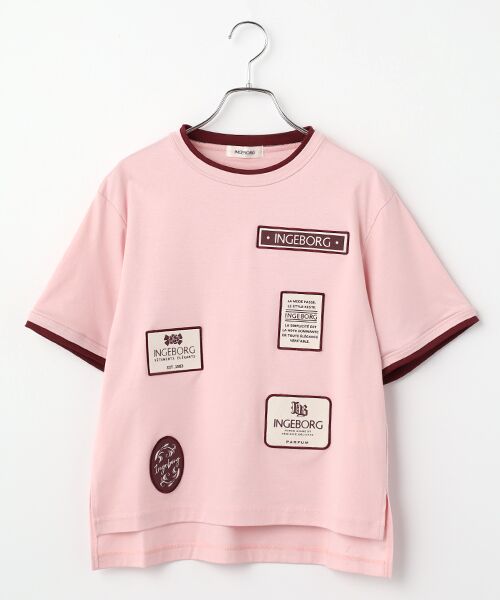 INGEBORG / インゲボルグ Tシャツ | INGEBORGワッペン付きTシャツ（ピンク）