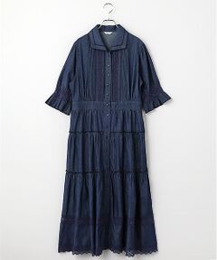 INGEBORG / インゲボルグ ロング・マキシ丈ワンピース | 6.5オンス デニムロングワンピース