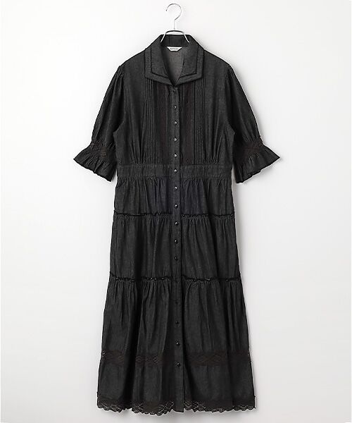 INGEBORG / インゲボルグ ロング・マキシ丈ワンピース | 6.5オンス デニムロングワンピース（クロ）