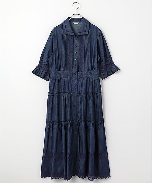 INGEBORG / インゲボルグ ロング・マキシ丈ワンピース | 6.5オンス デニムロングワンピース（コン）