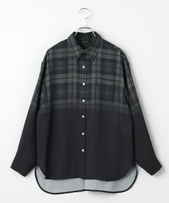 INGEBORG / インゲボルグ シャツ・ブラウス | グラデーションチェック シフォンシャツブラウス