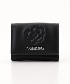 INGEBORG / インゲボルグ 財布・コインケース・マネークリップ | カメリア刺繍入り本革三つ折り財布