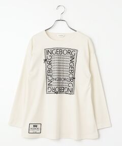 INGEBORG / インゲボルグ カットソー | ロゴアレンジプリントカットソー