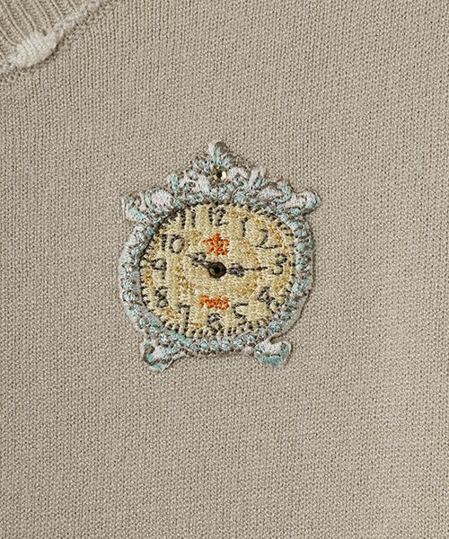INGEBORG / インゲボルグ カーディガン・ボレロ | レターワンポイント刺繍カーディガン | 詳細5