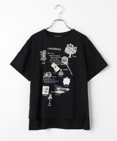 INGEBORG / インゲボルグ カットソー | レターワンポイントpt.Tシャツ