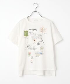 INGEBORG / インゲボルグ カットソー | レターワンポイントpt.Tシャツ