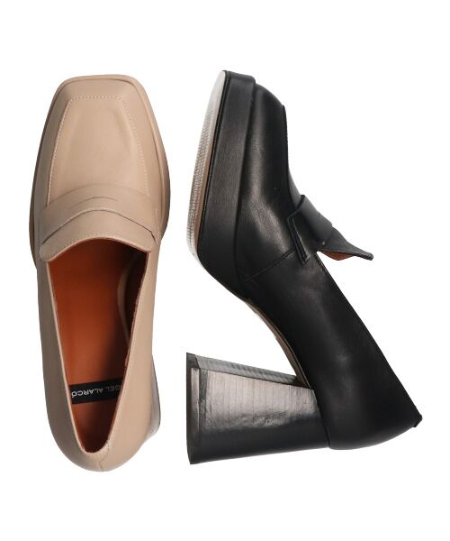 INTER-CHAUSSURES / インター ショシュール ビジネス・ドレスシューズ | 【ANGEL ALARCON】スクエアトウチャンキーヒールモカシューズ | 詳細8