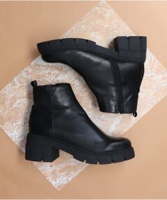 【INTER-CHAUSSURES】ラウンドトウインサイドジップブーツ