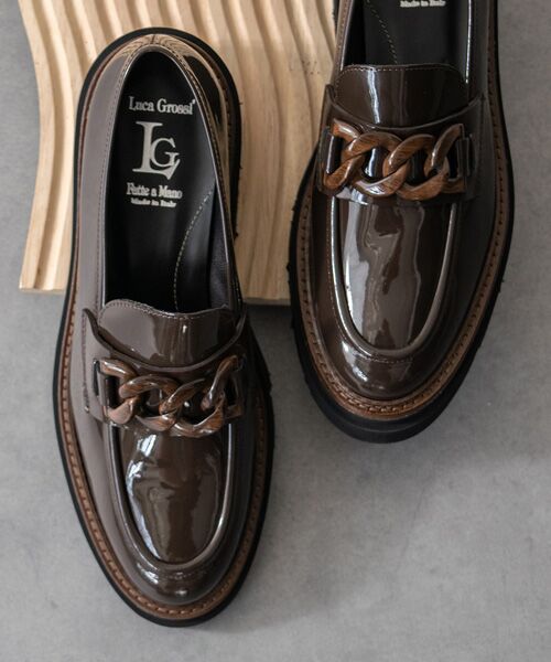 INTER-CHAUSSURES / インター ショシュール ビジネス・ドレスシューズ | 【LUCA GROSSI】ワントーンチェーンローファー | 詳細22