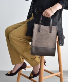 INTER-CHAUSSURES / インター ショシュール ハンドバッグ | 【RIPANI】レザーハンドルフェルトバッグ