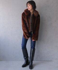 【CORSO ROMA，9】インヒールバックジップロングブーツ