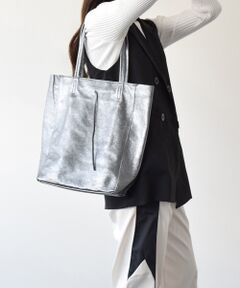 INTER-CHAUSSURES / インター ショシュール トートバッグ | 【ANDREA CARDONE】メタリックレザートートバッグ