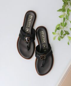 INTER-CHAUSSURES / インター ショシュール サンダル | 【ITALIAN SHOEMAKERS】スクエアメタルトングミュール