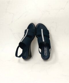 【ITALIAN SHOEMAKERS】エラスティックラインストーンサンダル