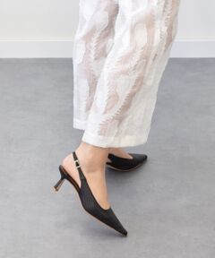 INTER-CHAUSSURES / インター ショシュール パンプス | 【ANGEL ALARCON】ポインテッドトウラフィアバックバンド