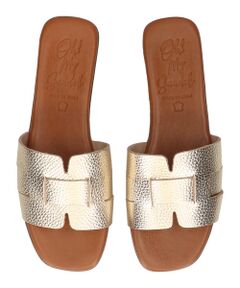 INTER-CHAUSSURES / インター ショシュール サンダル | 【Oh my Sandals】スクエアトウフラットレザーサンダル