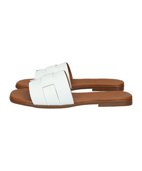 INTER-CHAUSSURES / インター ショシュール サンダル | 【Oh my Sandals】スクエアトウフラットレザーサンダル | 詳細12