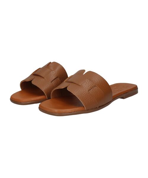 INTER-CHAUSSURES / インター ショシュール サンダル | 【Oh my Sandals】スクエアトウフラットレザーサンダル | 詳細15