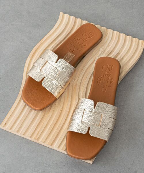 INTER-CHAUSSURES / インター ショシュール サンダル | 【Oh my Sandals】スクエアトウフラットレザーサンダル | 詳細25