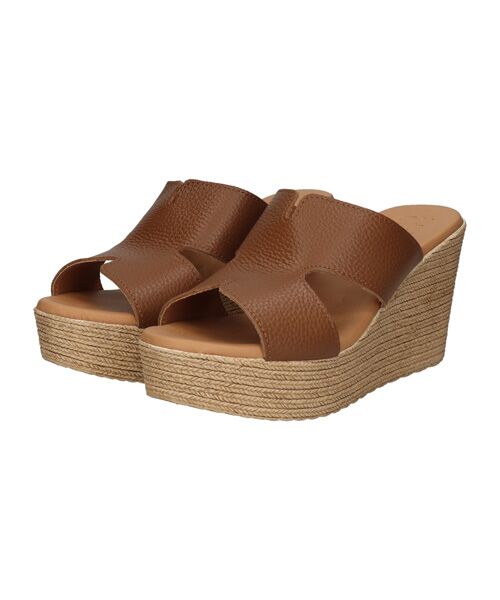 INTER-CHAUSSURES / インター ショシュール サンダル | 【Oh my Sandals】クッションインソール厚底ミュールサンダル（ブラウン）