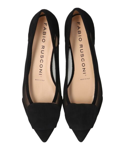 INTER-CHAUSSURES / インター ショシュール フラットシューズ | 【FABIO RUSCONI】ポインテッドカラーヒールチュールパンプス | 詳細6
