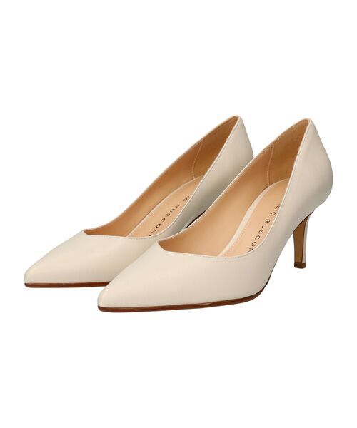 INTER-CHAUSSURES/インター ショシュール 【FABIO RUSCONI】ポインテッドトウプレーンパンプス アイボリーコンビ 38 INTER-CHAUSSURES/インター ショシュール 【FABIO RUSCONI】ポインテッドトウプレーンパンプス アイボリーコンビ 38