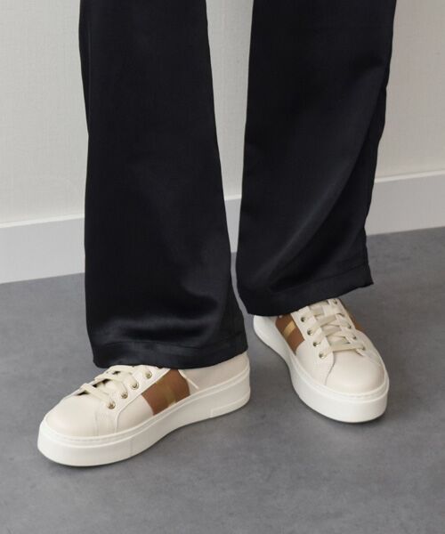 INTER-CHAUSSURES / インター ショシュール スニーカー | 【LUCA GROSSI】ラインテープ厚底レザースニーカー | 詳細11