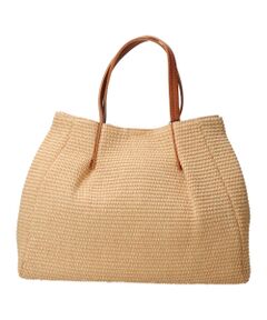 INTER-CHAUSSURES / インター ショシュール トートバッグ | 【Andrea Cardone】レザーハンドル雑材トートバッグ