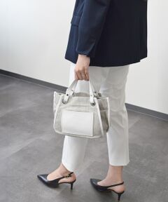 INTER-CHAUSSURES / インター ショシュール ハンドバッグ | 【RIPANI】異素材コンビハンドバッグ