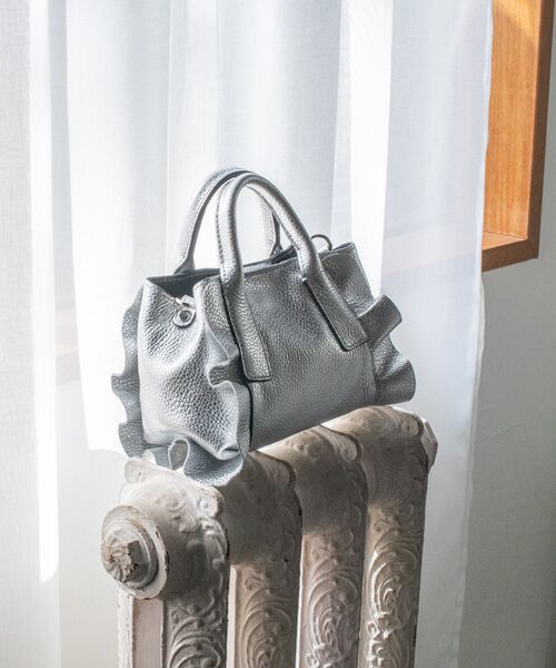 INTER-CHAUSSURES / インター ショシュール ハンドバッグ | 【RIPANI】メタリックレザーフリルデザインミニバッグ | 詳細14