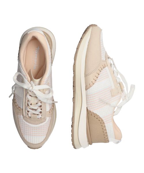 INTER-CHAUSSURES/インター ショシュール 【TAMARIS】素材コンビスニーカー ベージュコンビ 39 INTER-CHAUSSURES/インター ショシュール 【TAMARIS】素材コンビスニーカー ベージュコンビ 39