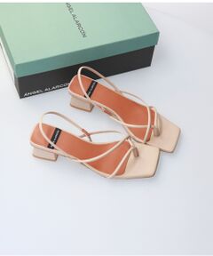 INTER-CHAUSSURES / インター ショシュール サンダル | 【ANGEL ALARCON】スクエアトウストラップトングサンダル