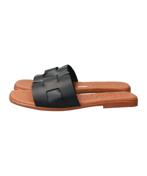 INTER-CHAUSSURES / インター ショシュール サンダル | 【Oh my Sandals】スクエアトウフラットレザーサンダル | 詳細3