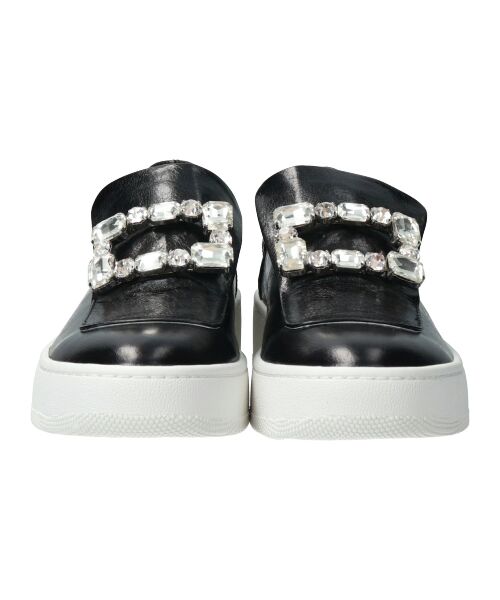 INTER-CHAUSSURES / インター ショシュール スニーカー | 【INTER-CHAUSSURES】ビジューバックルレザースリッポン | 詳細1